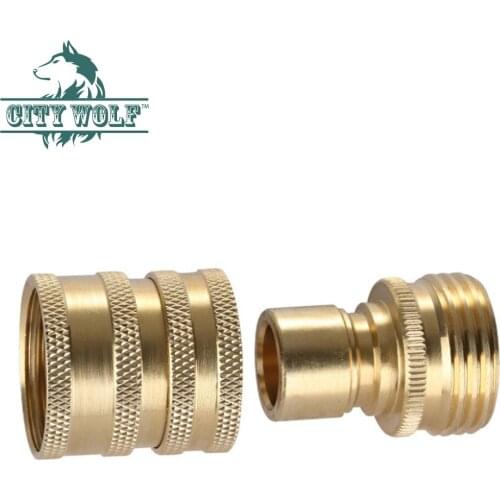City Wolf High Pressure Washer Gun 3/8 Male Quick Connector To G3/4 Female Brass Adaptor Car Cleaning Machine Accessory