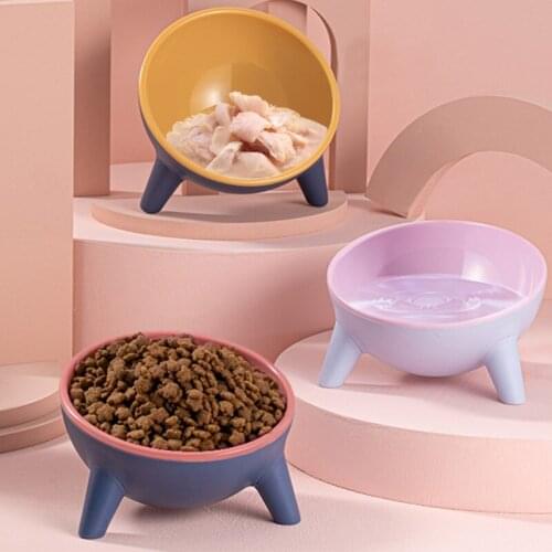 Pet Cat Dog Bowl Drinking Anti-strip Bowl Food Feed Placement Anti-overflow Protection Cervical Spine