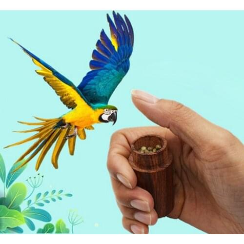 Parrot Training Food Container Bird Wood Food Bottle Bird Feeding Small Bottle Parrot Food Feeder Outdoor Travel Feeder Legendog