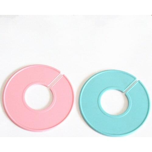 Blank round plastic sizer marker Rail Size Divider For Apparel Store clothes rack marking divider hangrail size disc