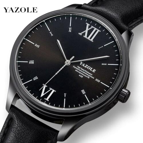 Luxury Simple Mens Watches Top Brand YAZOLE Business Sport Quartz Male Clock Man Leather Waterproof Wristwatch Relogio Masculino