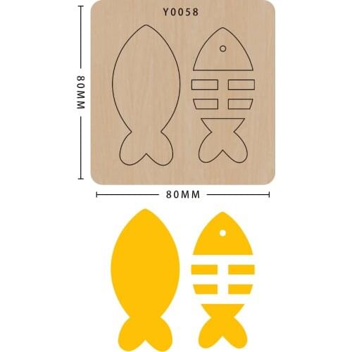 Fish Bone Scrapbooking Cutting Dies Diy Craft Leather Mold Suitable For Common Big Shot Machines On The Market