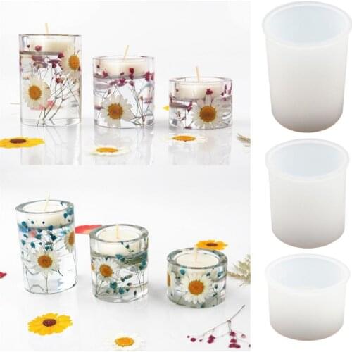 Silicone Casting Mold DIY Crystal Epoxy Resin Candle Holder Aromatherapy Candle Tray Mirror Uv Epoxy Mould Handmade Making Craft