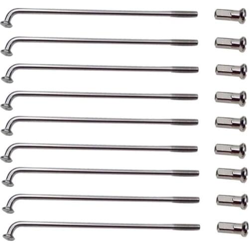 36Pcs Mountain / Road Bicycle Stainless Steel Silver Spokes 14G J Bend Bicycle Spokes 257mm