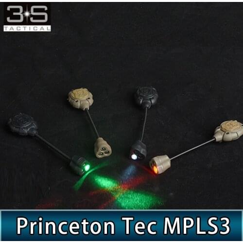Tactical Airsoft Helmet Light Princeton Tec MPLS3 IR Laser Red or Green Light Mich FAST Helmet Flashlight