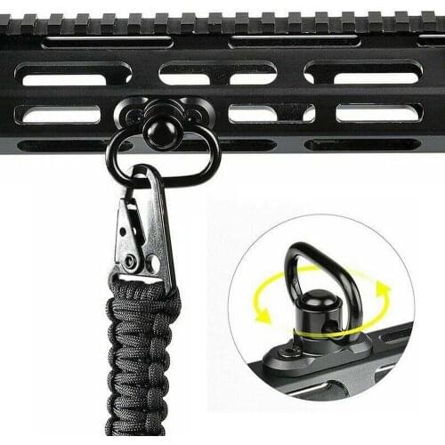 Tactical 1.25'' M-LOK QD Sling Swivel Hunting Mount Adapter Attachment for HandGuard Picatinny Rail