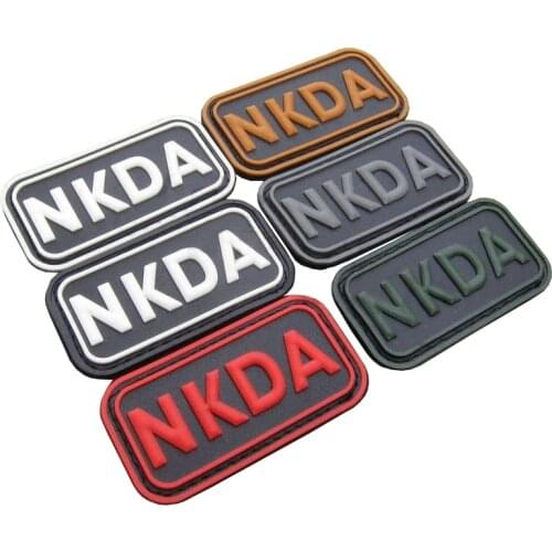 Military NKDA PVC LOGO Hook Loop Patch Back Patches Tactical Emblem Applique Combat Badges