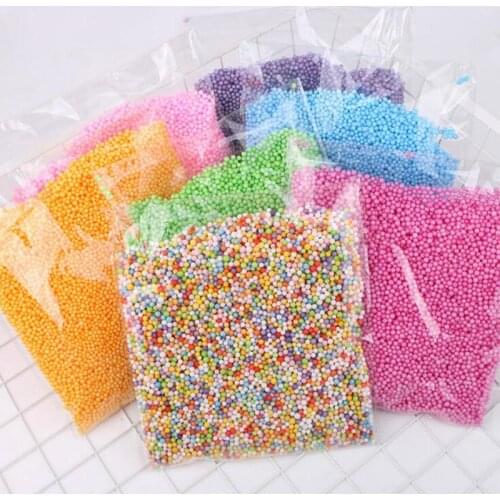 Polystyrene Styrofoam Plastic Foam Mini Beads Ball DIY Assorted Colors Decorate EventParty Supplies Decoration Christmas 10g/bag