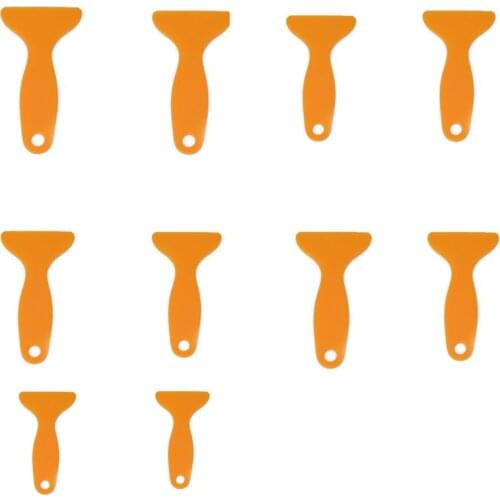 10PCS Car Film Scraper Yellow Plastic Small Scraper Glass Window Film Glass Cleaning Tool Automobile Decoration Beauty Parts