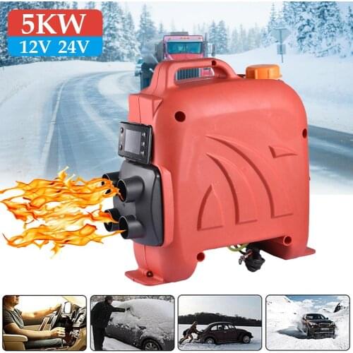 12/24V Car Heater 5000W Car Parking Air Diesels Fuel Heater 4 Hole 5KW for RV Boats Motorhome Trucks Trailer Car Accessories