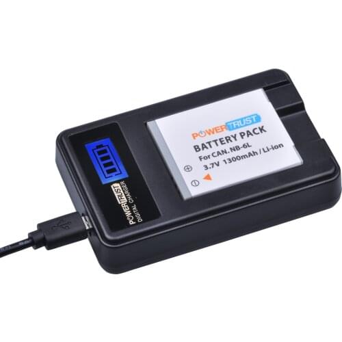 1x NB-6L NB-6LH NB 6L NB6L Battery + LCD USB Charger for Canon IXUS 85 95 IS SX275 SX280 SX510 PowerShot D10 S90 SD1200 200