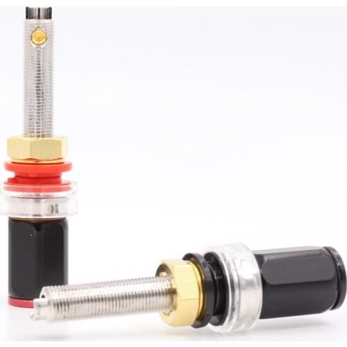 4pcs Rhodium Plated Speaker plug,Terminal Binding Post ,Socket Long HIFI