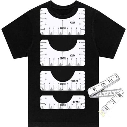 5 Pack T-Shirt Alignment Rulers Guide to Center Designs for Vinyl and Sublimation Craft Ruler Tool for Making Heat Press