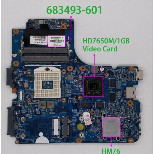 683493-601 683493-501 683493-001 HD7650M 1GB HM76 for HP ProBook 4440s 4441s 4540s 4740s Series Laptop Motherboard Tested