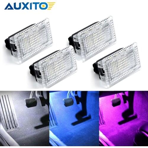 AUXITO 4Pcs Super Bright LED Light Bulbs Kit Trunk Frunk Lights For Tesla Model 3 X S Auto Interior Atmosphere Decoration Lamp
