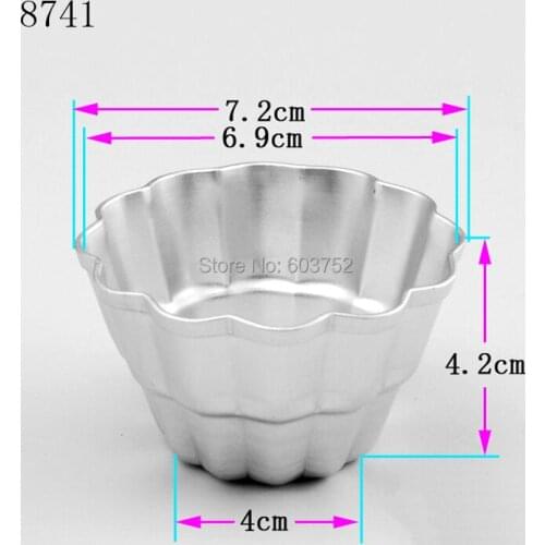 BAKEST 50pcs per lot 3d Blossom Aluminum Alloy Cake Moulds DIY Petal Decoration Mini Baking Molds
