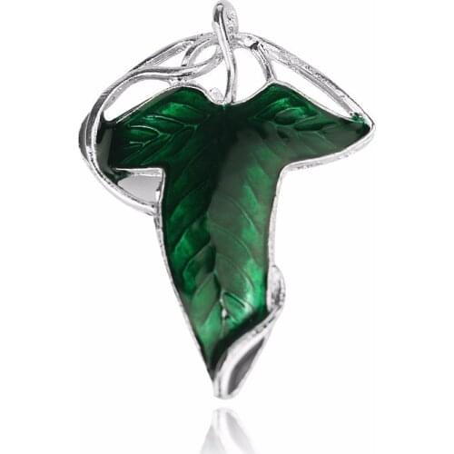 Elven Leaf Brooch Pin Green Lorien Combined Arwen Evenstar Cape Enamel Brooches Jewelry Christmas Gifts
