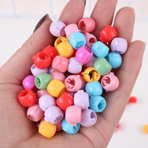 80 Pcs Hair Braids Beads Adjustable Cuffs Clips for Hair Accessories Mini Cute Color Hair Claw Hollow Plastic Hairpins Fashion