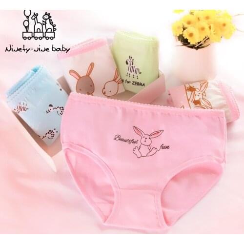 6Pcs Children Cotton Panties Girls Cute Cartoon Printed Underpants Baby girls Breathable Underwear Soft Comfortable Panties