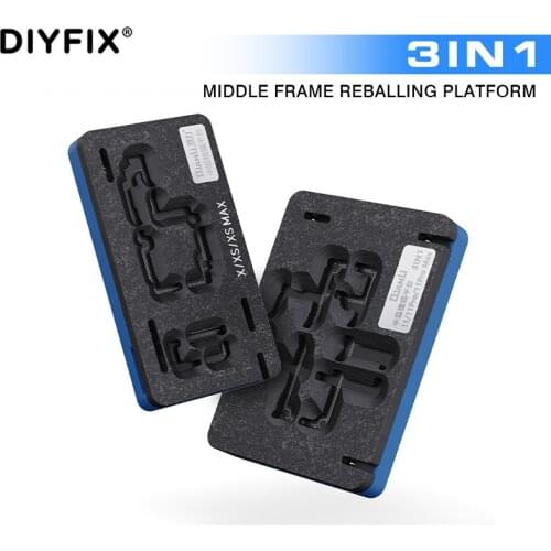 DIYFIX Motherboard Middle Layer Board 3D BGA Reballing Stencil Plant Tin Platform For iPhone X XS XS MAX 11 11 ProMax Repair Net