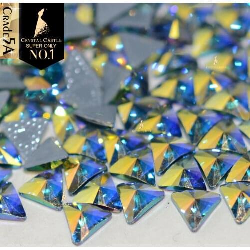 Crystal Castle Hot Fix Crystal 5A Best White AB Strass Hotfix Gems Stone Beads Glue Glass Flatback Rhinestones for Needlework