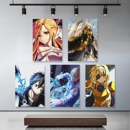 Artwork HD Prints Pictures Anime Character Canvas Painting Modular Modern for Living Room Decoration Home Wall Framework Posters