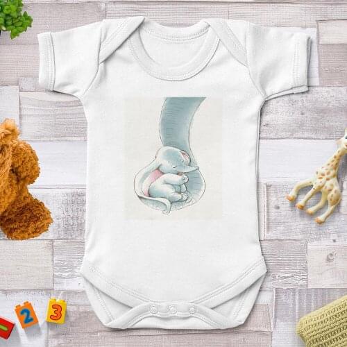 Newborn Summer Clothes Kids Baby Boys Girls Rompers Elephant Dumbo Print Disney Cartoon Newborn Infant Bodysuits Outfits