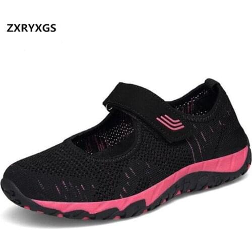 Hot 2021 New Spring Summer Mesh Breathable Comfortable Light Women Shoes Fashion Casual Shoes Women Sneakers Shoes Mom Flats