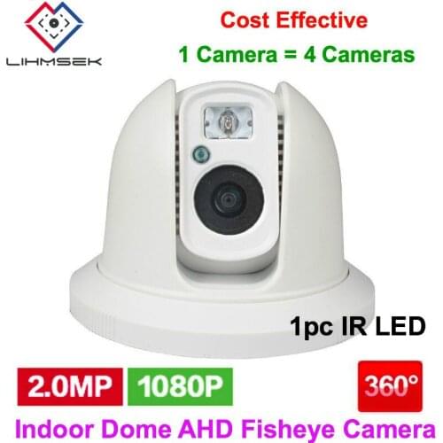 Lihmsek 1080P 2MP 360 Degree Wide Angle Panoramic AHD camera CCTV AHD Infrared Surveillance Camera with 1pc IR Day Night Vision