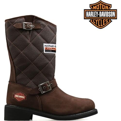 Harley Davidson Boots For Men original LACONIA brown Nubuck winter thick bottom waterproof comfortable casual motorcycle Boots