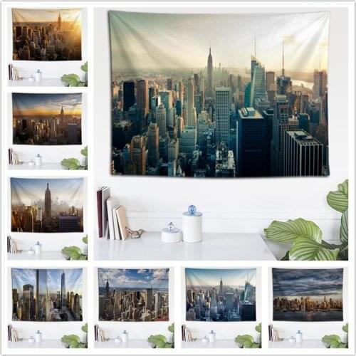 Custom New York City Wall Cloth Hanging Tapestry Wedding Party Gift Bedspread Beach Towel Yoga Picnic Mat 140X200cm