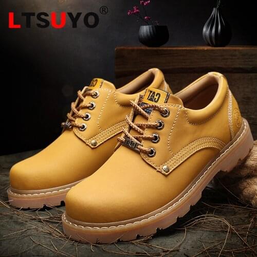New style mens and womens Martin boots for autumn and winter, high-end tooling shoes, British leather shoes,four seasons shoes
