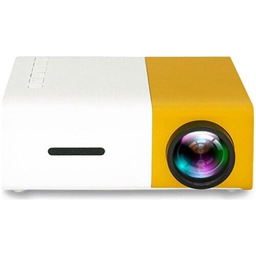 New Design&Enhanced&Protable&Colorful Projector Mini Projector Portable Theater Home Office HD 1080P Yellow JR Deals