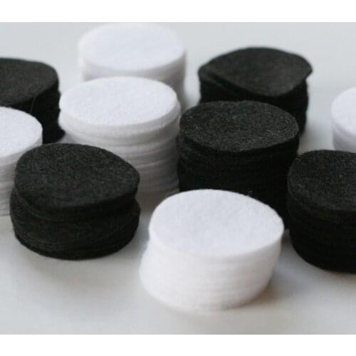 2500pcs wholesale bulk Felt Circles in Black & White or mix color upon option size 30mm display