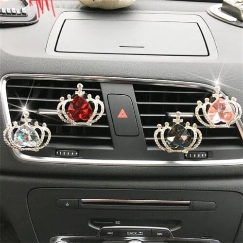 Peach crystal crown car perfume outlet clip Interior styling air freshener Air conditioner, outlet, perfume Car Fragrance