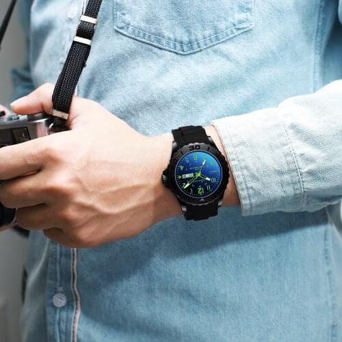 Couples noctilucent silicone strap fashion quartz watch