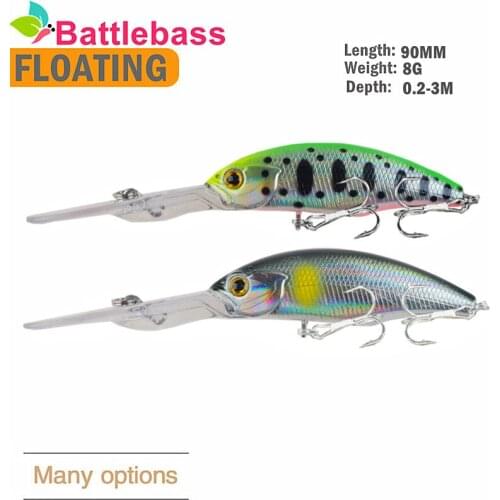 Floating Minnow Fishing lure 9.5cm 8g Crankbait Artificial Hard bait Bass Wobblers Carp Pike Lures Quality Pesca fishing tackle