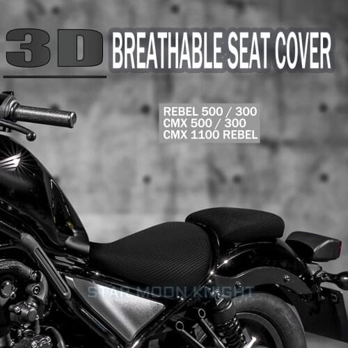 Anti-Slip 3D Mesh Fabric Seat Cover Breathable Waterproof Cushion For Honda Rebel CMX 500 300 2017-2020 CMX 1100 Rebel ​202