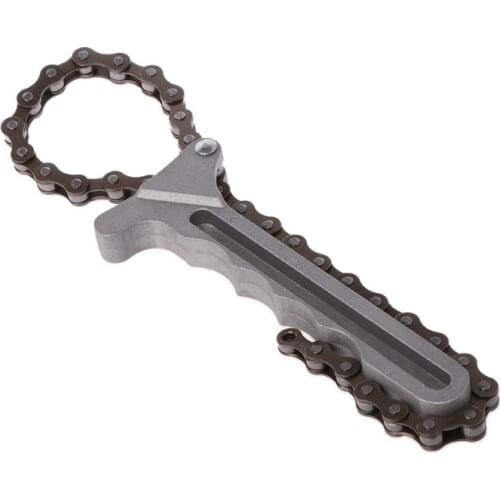 Adjustable Car Engine Oil Filter Chain Grip Wrench Spanner Remover Tools Plier
