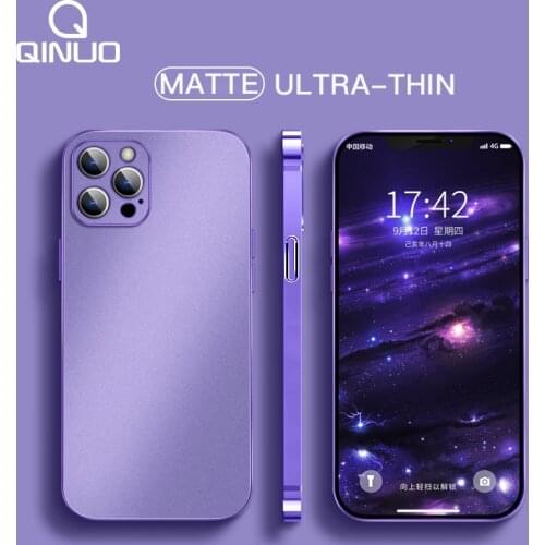 Luxury Square Bumper Plating Frame Phone Case For iPhone 11 12 Pro Max XS XR X 6 6S 7 8 Plus SE 2020 Ultra Thin Matte Soft Cover