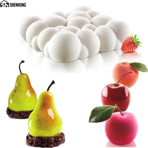 SHENHONG SKY Cloud And Pear Apple Mousse Mould Art Cake Mold Baking Dessert Silicone 3D Silikonowe Moule Chocolate Pan Pastry