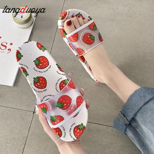 Flip flops for women female slates Slippers Women Slides Women Shoes Cartoon Fruit Girl Flip Flops Slide Sandals Beach Slides