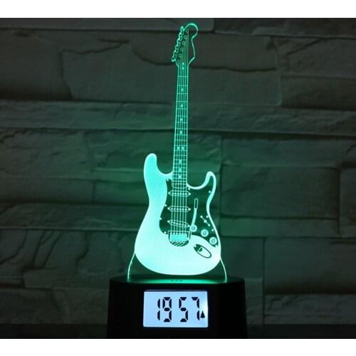 LED Lamp 3D Small Night Light Alarm Clock Base Colorful Gradual Tyrannosaurus Rex Desk Cartoon Mario Head