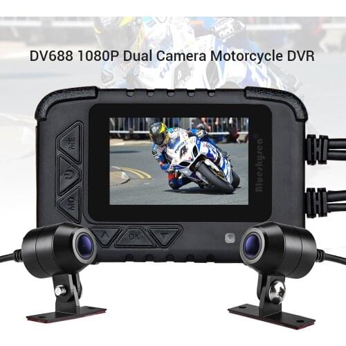 Blueskysea DV688 Motorcycle vehicle Camera 1080p Auto DVR GPS Moto Dash Cam dual Portable Front Rear camcorders Recorder