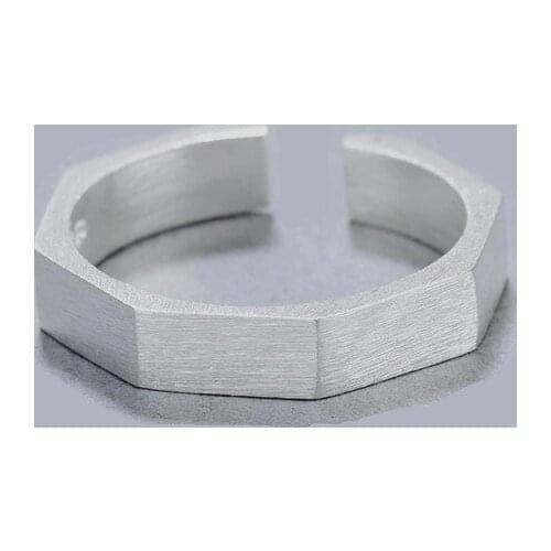 925 Sterling Silver Simple Fashion Geometric Rhombus Opening Ring Fine Jewelry For Women Party Personality Accessories