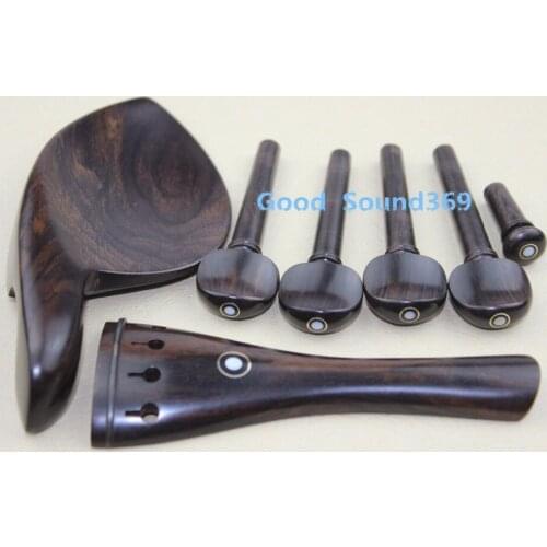 1set Brand new natural ebony Viola parts peg tailpiece chinrest endpin