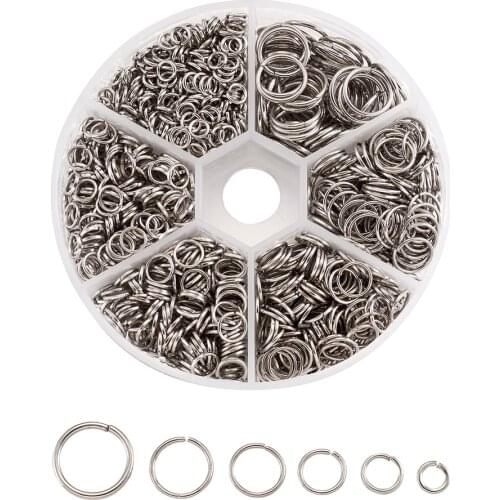 1600pcs/box Iron Jump Rings Metal Connectors Close but Unsoldered Spilt Rings for DIY Jewelry Accessories 4 5 6 7 8 9 10mm