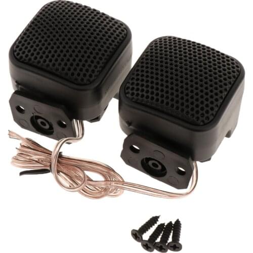 2 Pcs Car Square Tweeter Audio Speakers Auto DIY Stereo Loudspeaker