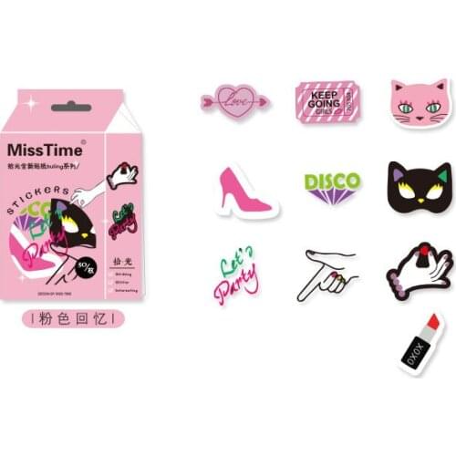 30pcs /pack Lovely laser Sticker set DIY Diary Scrapbook Notebook Album Cup Phone Decor Sticker Stationery School Supplies