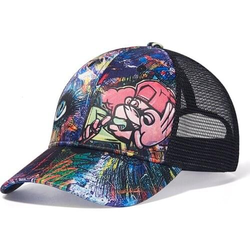 Baseball Cap Teenagers Snapback Men Curved Bill Hat Adjustable Summer Sun Protection Breathable Sports Hiphop Accessory